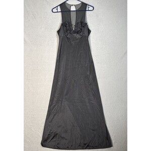 Vintage Vanity Fair Women’s Size XXS Maxi Night Gown Black  Witchy Whimsigoth